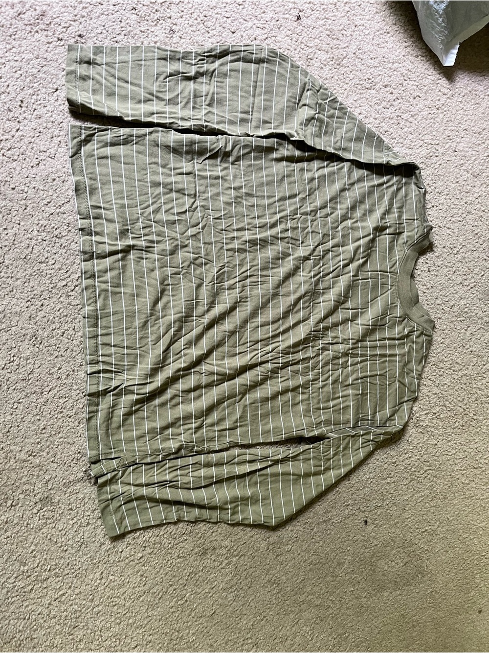 A New Day women’s long sleeve olive green striped shirt